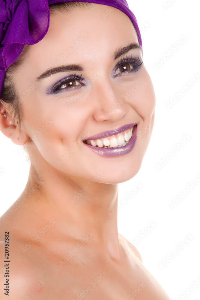 Obraz premium Portrait of a cheerful housewife.