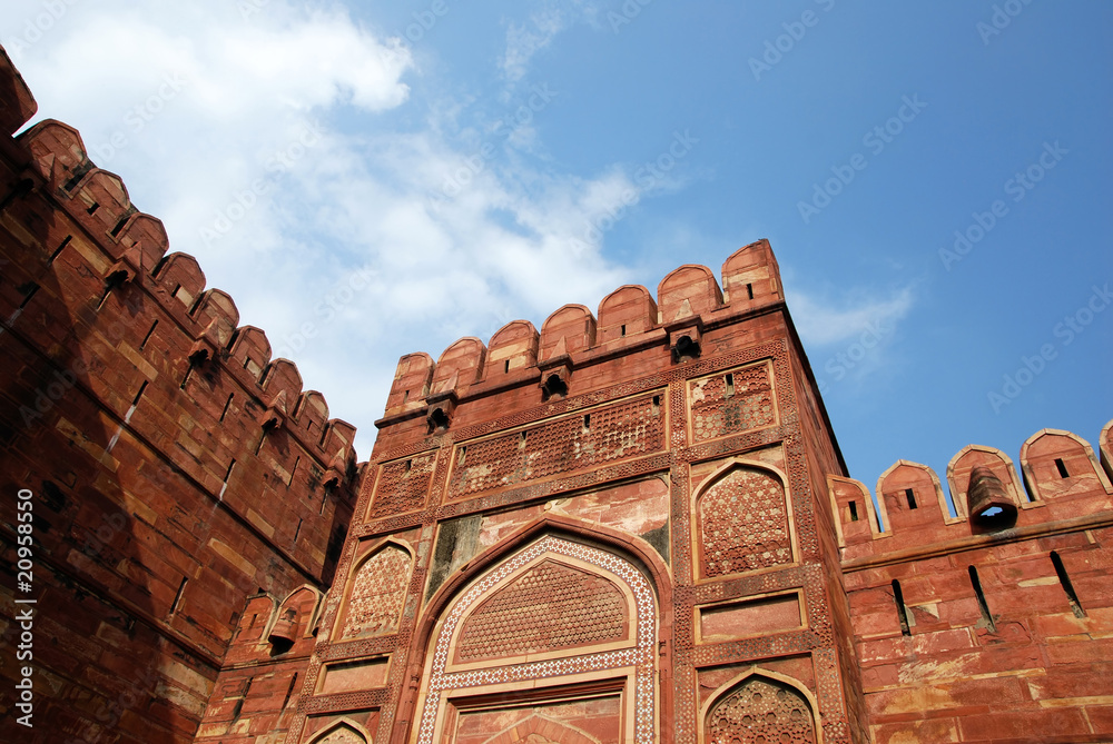 Entrance Gate close-up in Agra fort