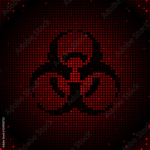 Red biohazard background