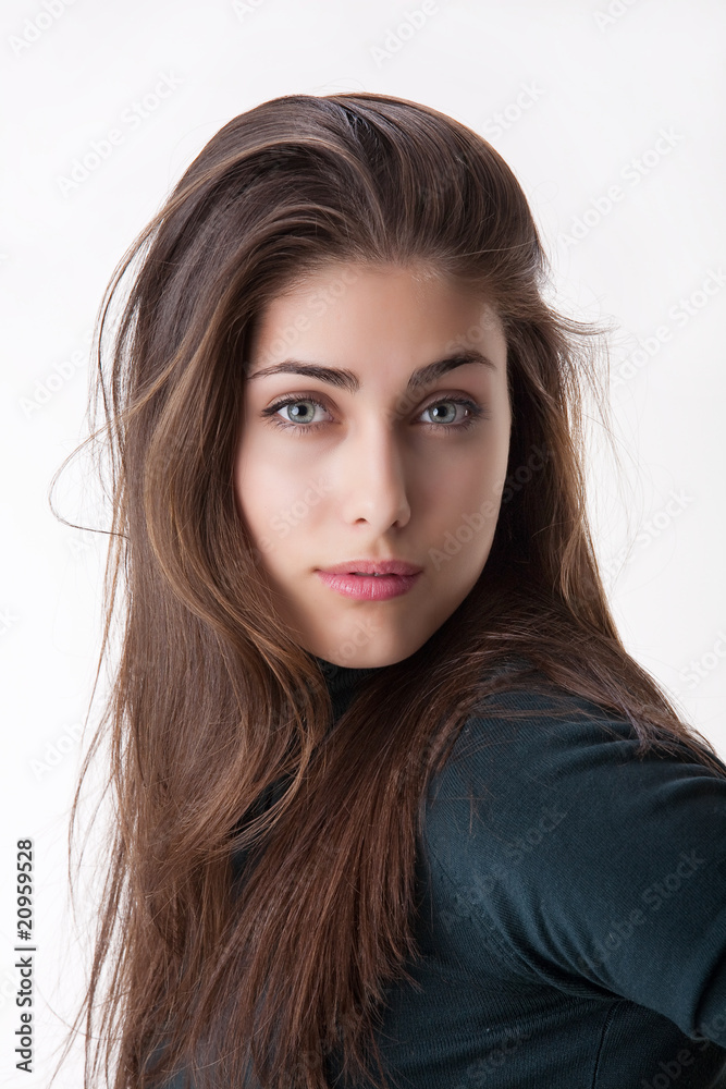 Naklejka premium Young Brunette