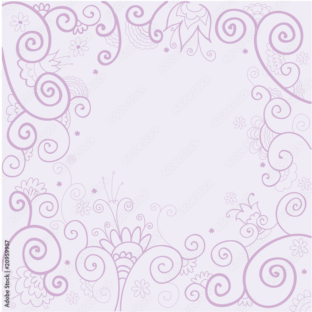 Vector handdrown illustration of floral background