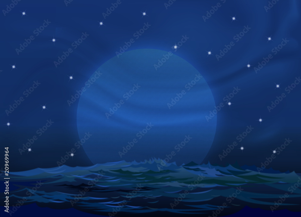 Fototapeta premium Night sea