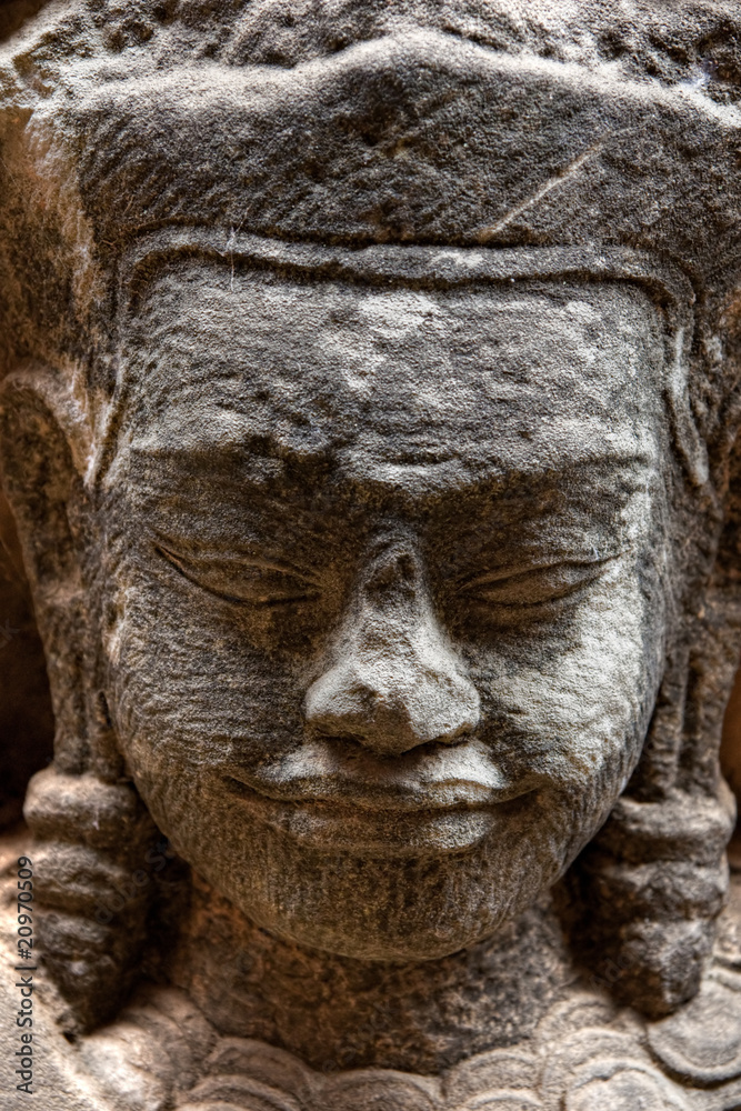 Buddha face, Sukhothai, Thailand.