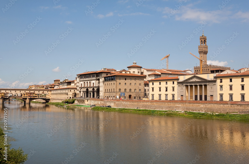 View of the River Arno in Florence Italy