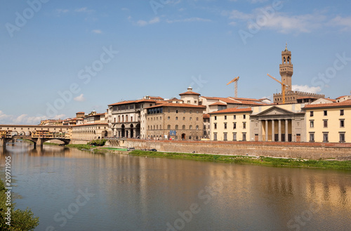 View of the River Arno in Florence Italy photo