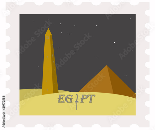 postage obelisk at night
