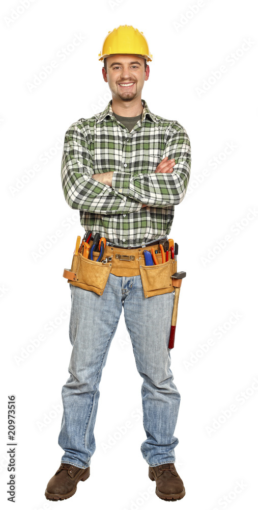 standing young manual worker