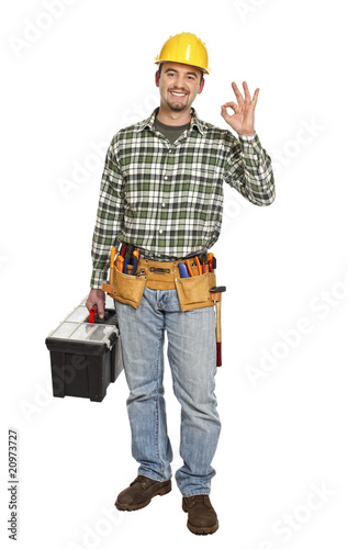 positive handyman smile