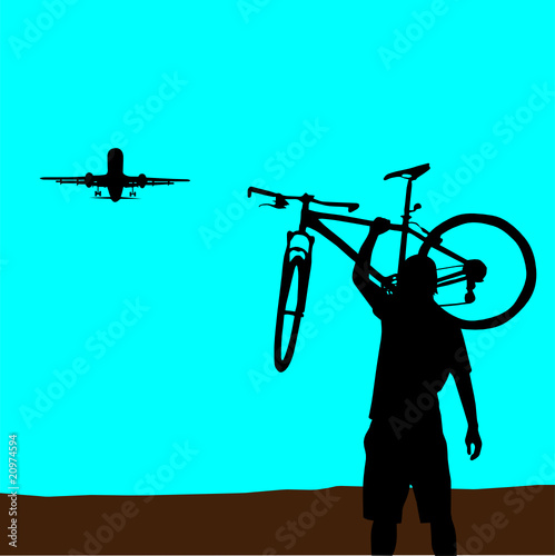 man with bicycle