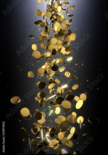 falling  gold coins
