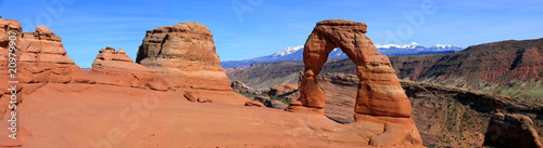 Leinwand Poster Panorama of Delicate Arch