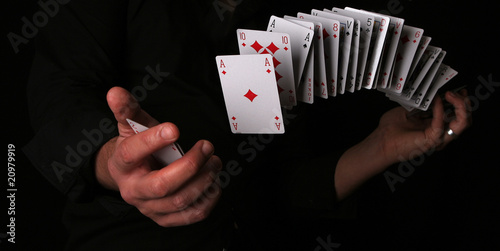 Billede på lærred playing cards trick