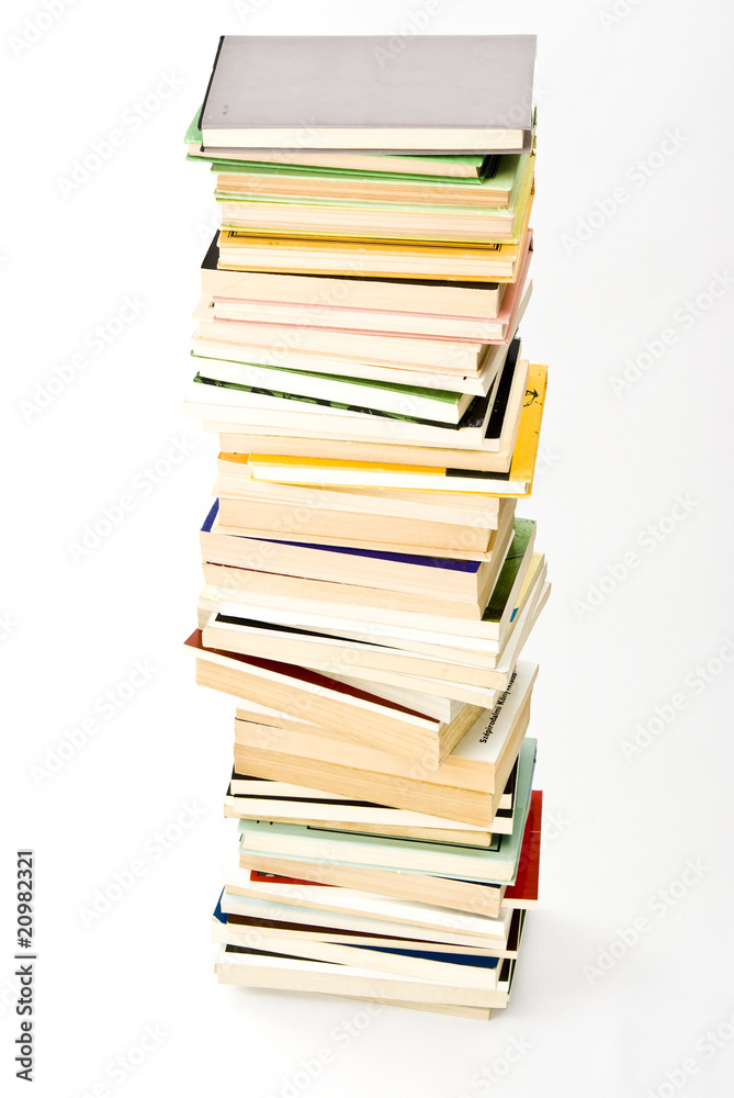 Stack of books isolated over white background Stack of books isolated over white background