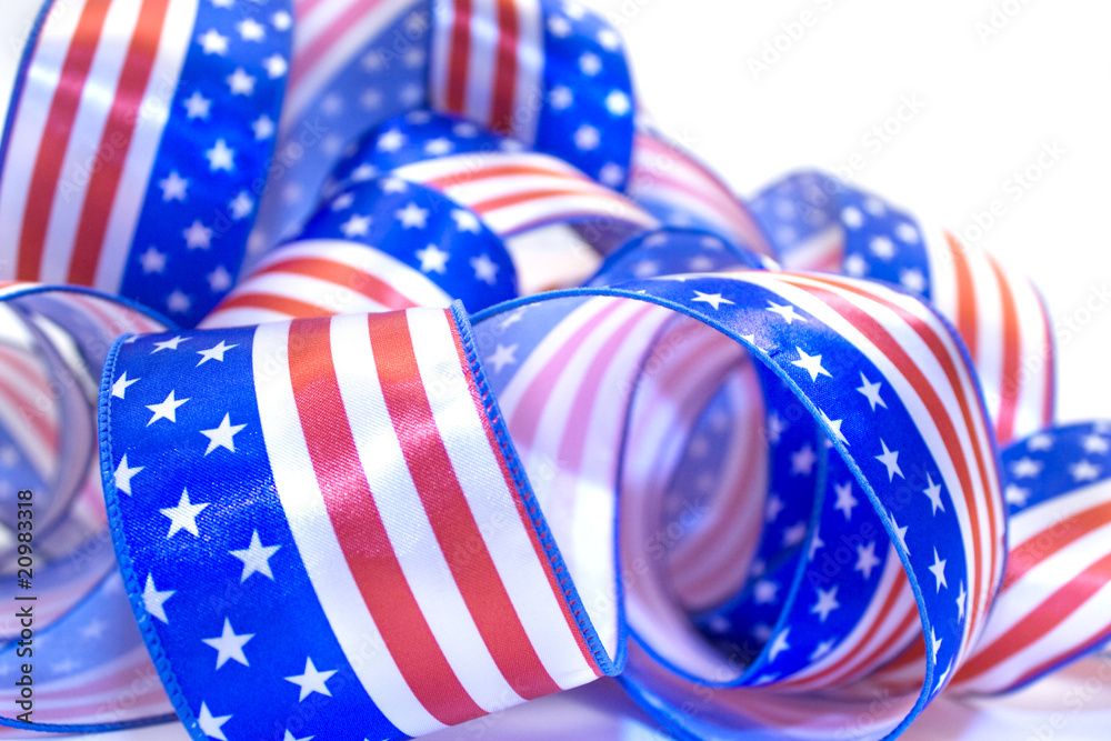 Obraz premium Ribbon USA flag.