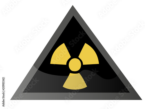 Señal Radioactividad Triangular negra