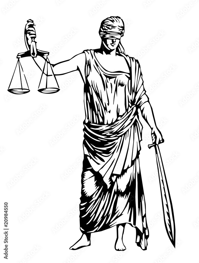 Blind justice symbol