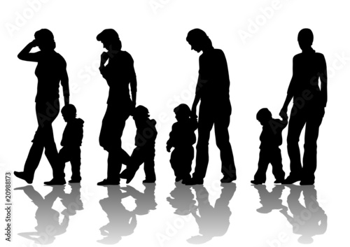 Mothers and little child