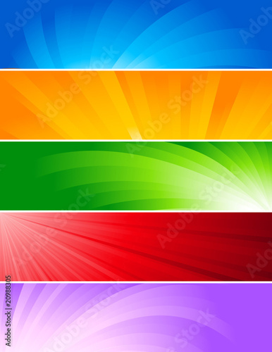 Vector set of colorful baners