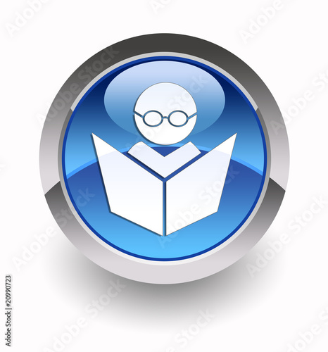 ''E-learning'' glossy icon