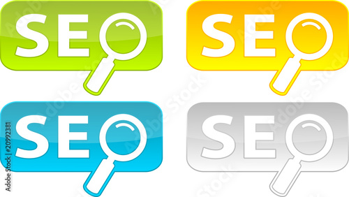 Web buttons with SEO text