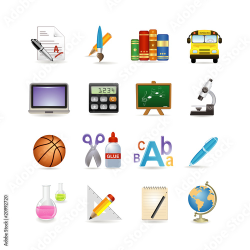 school icon set