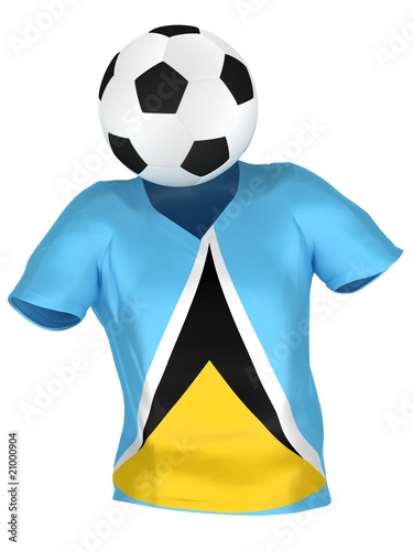 Fototapeta Naklejka Na Ścianę i Meble -  National Soccer Team of Saint Lucia | All Teams Collection |