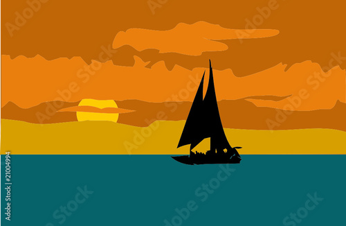 sunset vector