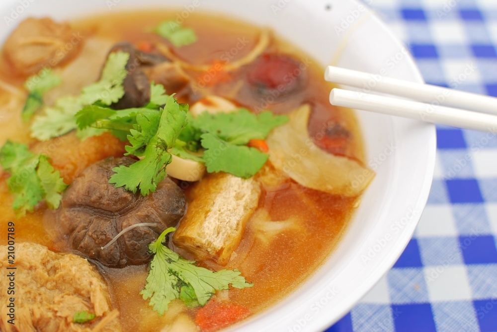 Chinese style vegetarian soup