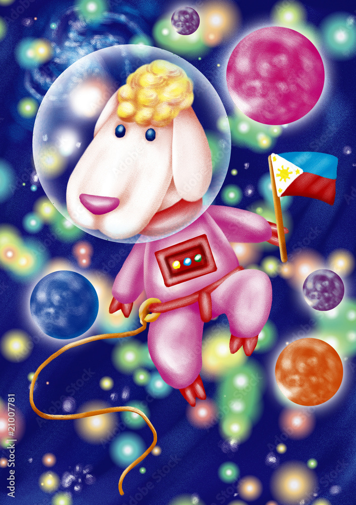 Fototapeta premium space sheep