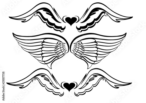 Eagle wings tattoo design