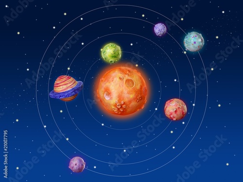 Space planets fantasy handmade universe