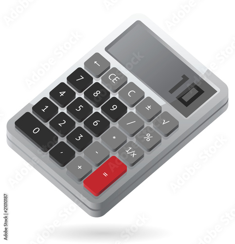 Isometric icon of calculator