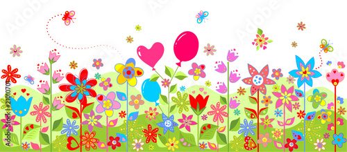 Spring colorful seamless card
