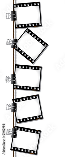 Row of film negatives