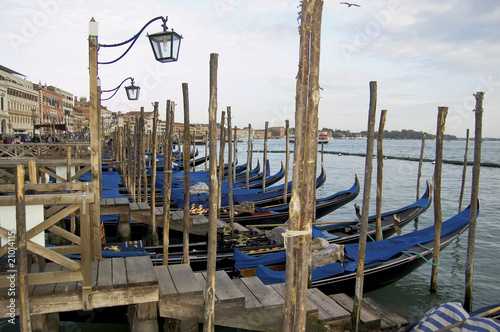 gondola and small pier in Venice, Italy © Enrico Della Pietra