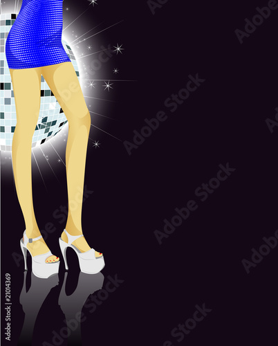 Vector illustration on a club theme. Party flyer