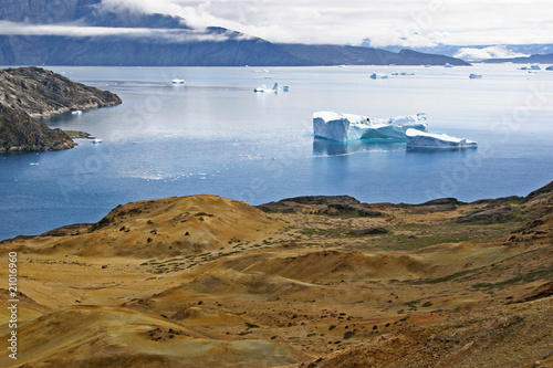 Mineral island by Uummannaq, Greenland.