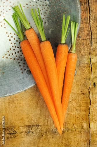Carrots in Colander