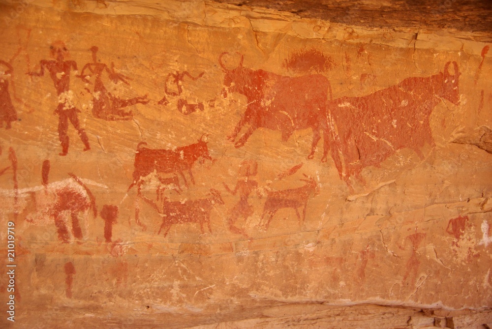 Fototapeta premium Peinture rupestre, Libye