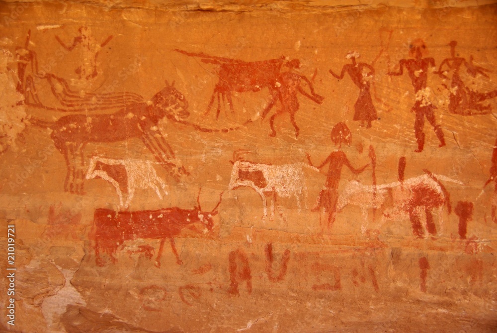 Fototapeta premium Peinture rupestre, Libye