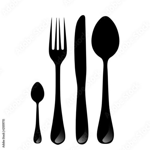 accessories for dining vector silhouettes