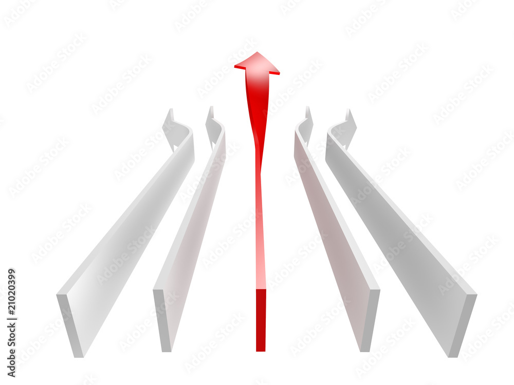 conceptual 3d rendered image of arrow isolated conceptual 3d rendered image of arrow isolated