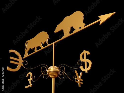 Financial weather vane 3D