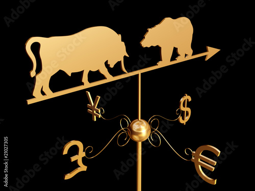 Financial weather vane 3D