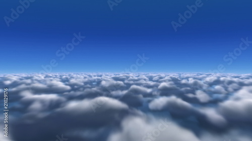 Straight flying over clouds - HD Loop