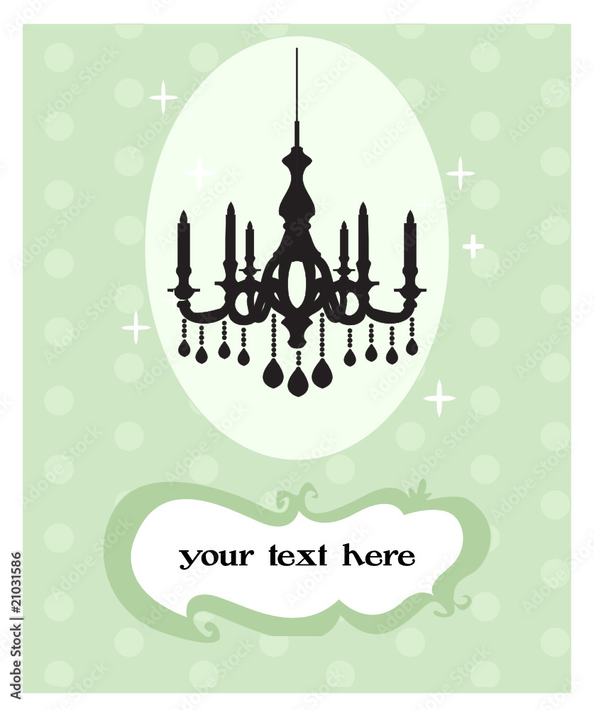 Chandelier Invitation vector illustration Chandelier Invitation vector illustration