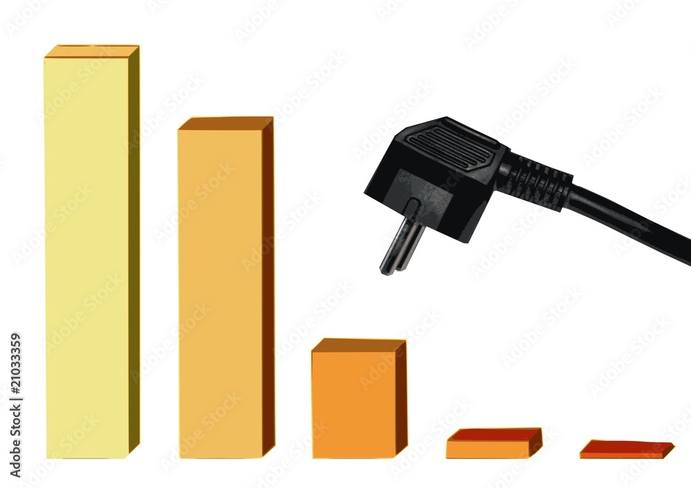 Obraz premium Balkendiagramm mit Stecker