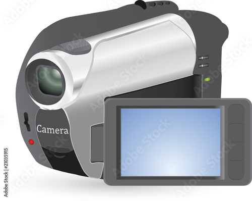 digital videocamera isolated on a white background