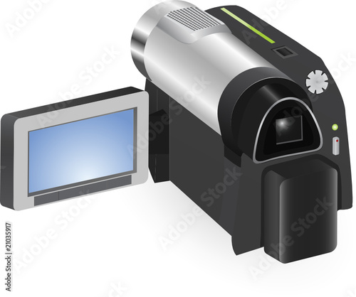 digital videocamera isolated on a white background