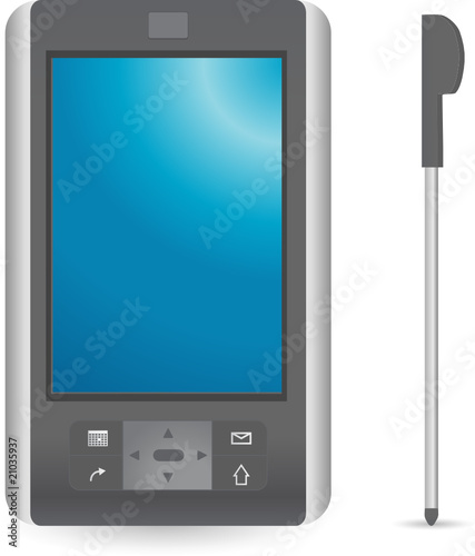 vector palmtop isolated on a white background